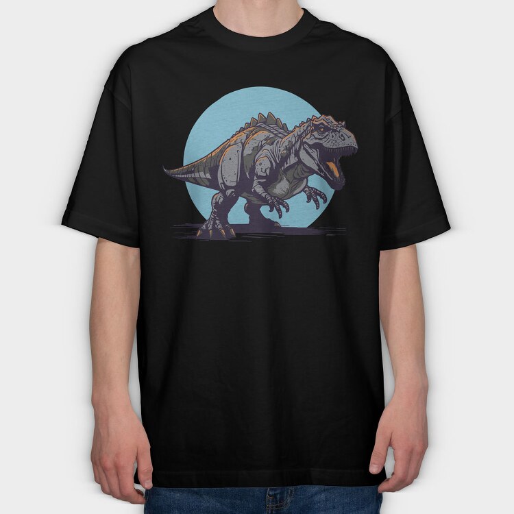 Fierce T Rex Dinosaur, Tricou Oversize Barbati (Unisex)