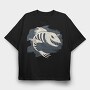 Fish Bone Skeleton, Tricou Oversize Barbati (Unisex)