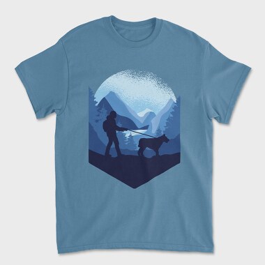 Dog Trekking, Tricou Barbati (Unisex)