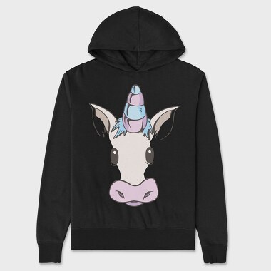 Unicorn Face, Hanorac Oversize Barbati (Unisex)