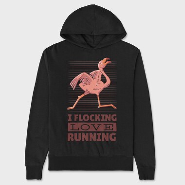 Hanorac Barbati (Unisex), Flamingo Running