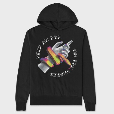 Holographic Snake, Hanorac Oversize Barbati (Unisex)