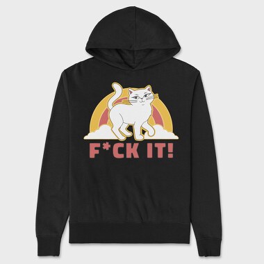 Fuck It Cat, Hanorac Oversize Barbati (Unisex)