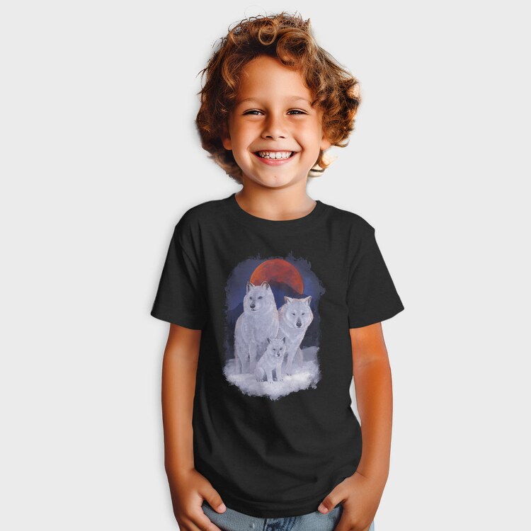 Wolf Family Moon, Tricou Copii