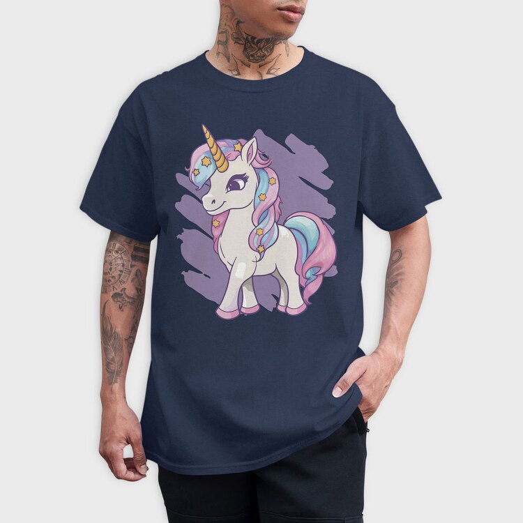 Fantasy Unicorn Cute, Tricou Barbati (Unisex)