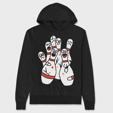 Funny Bowling Pins, Hanorac Oversize Barbati (Unisex)