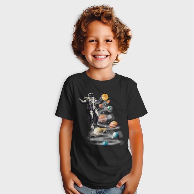 Astronaut Planets Christmas Tree, Tricou Copii