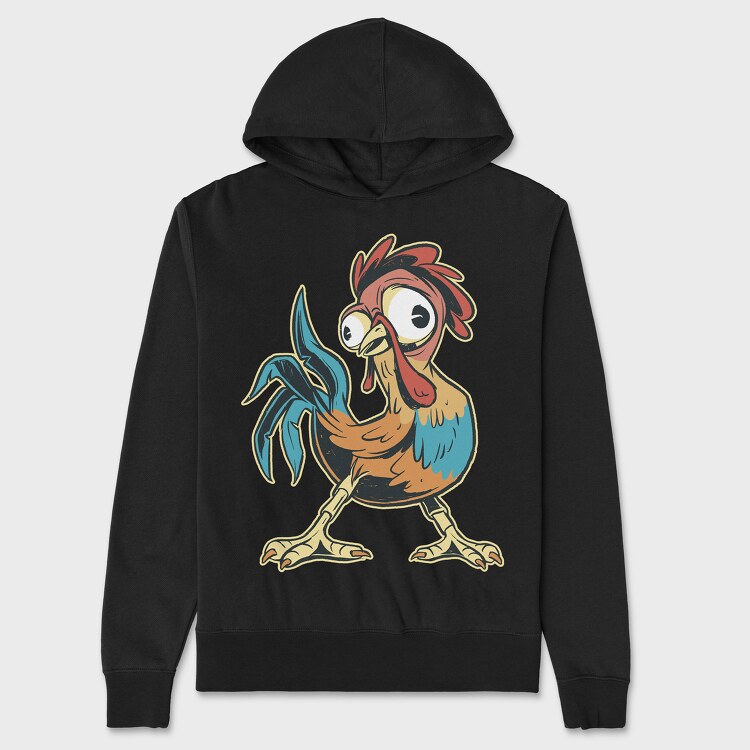 Funny Rooster, Hanorac Oversize Barbati (Unisex)