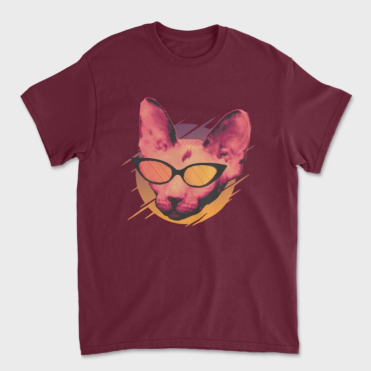 Cat Glasses, Tricou Barbati (Unisex)