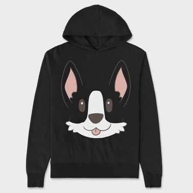 Corgi Face, Hanorac Oversize Barbati (Unisex)