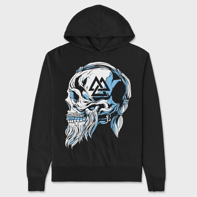 Viking Skull 5, Hanorac Oversize Barbati (Unisex)