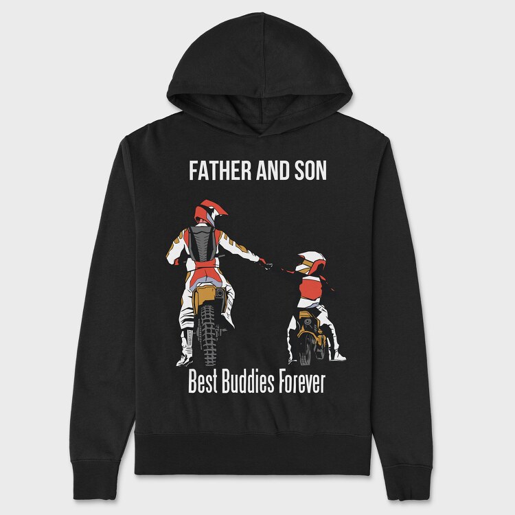 Father And Son Enduro, Hanorac Oversize Barbati (Unisex)