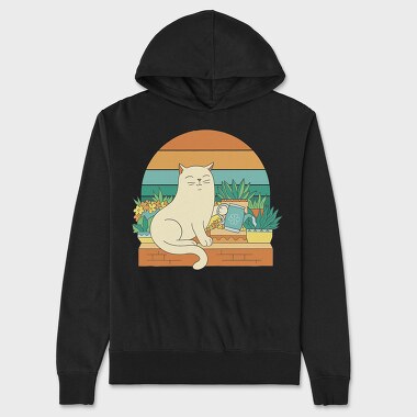 Gardening Cat, Hanorac Oversize Barbati (Unisex)