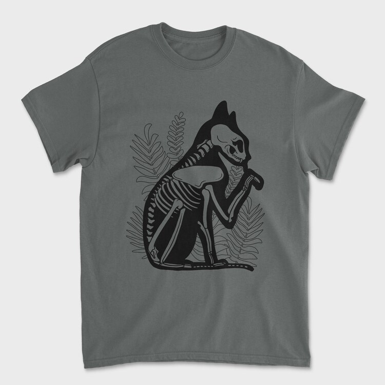 Cat Skeleton, Tricou Barbati (Unisex)