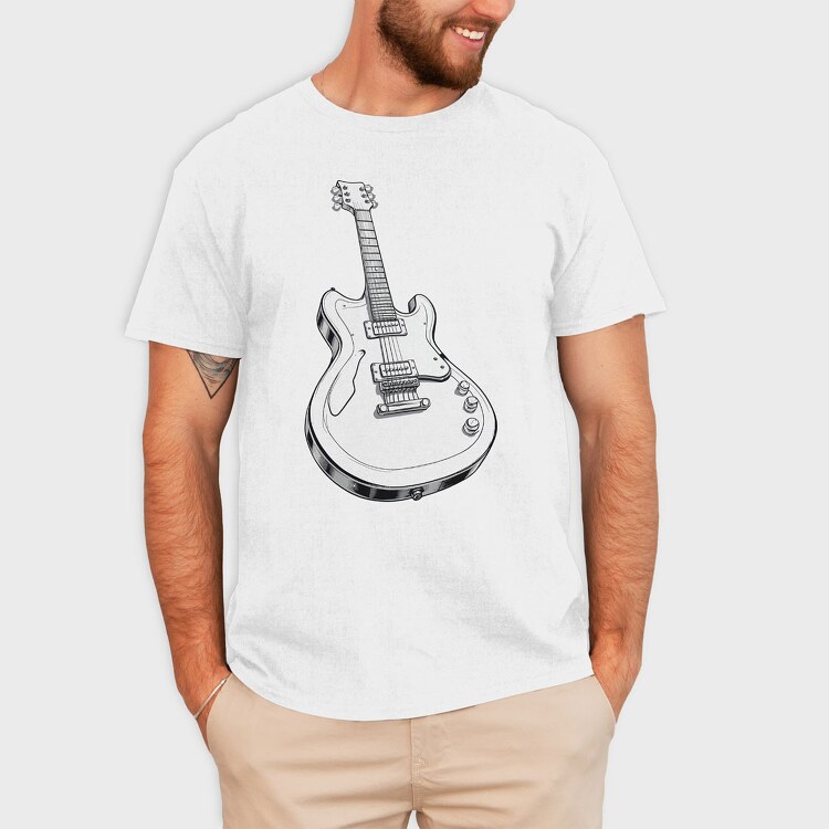 Guitar Draw, Tricou Barbati (Unisex)