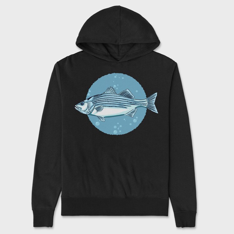 Stripped Bass Fish, Hanorac Oversize Barbati (Unisex)