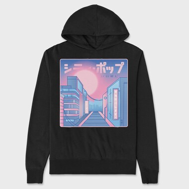 Hanorac Barbati (Unisex), City Vaporwave