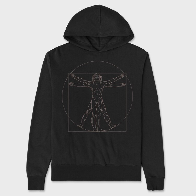 Vitruvian Man, Hanorac Oversize Barbati (Unisex)