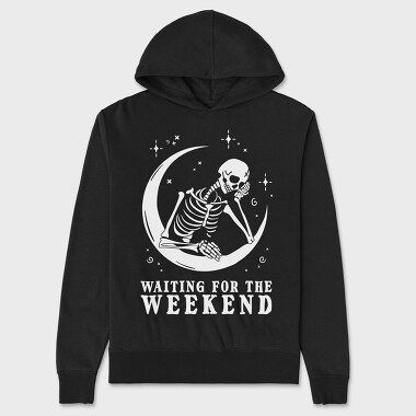 Waiting for the Weekend Skeleton, Hanorac Oversize Barbati (Unisex)