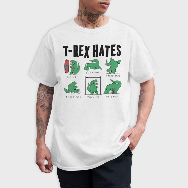 Trex Hates, Tricou Barbati (Unisex)