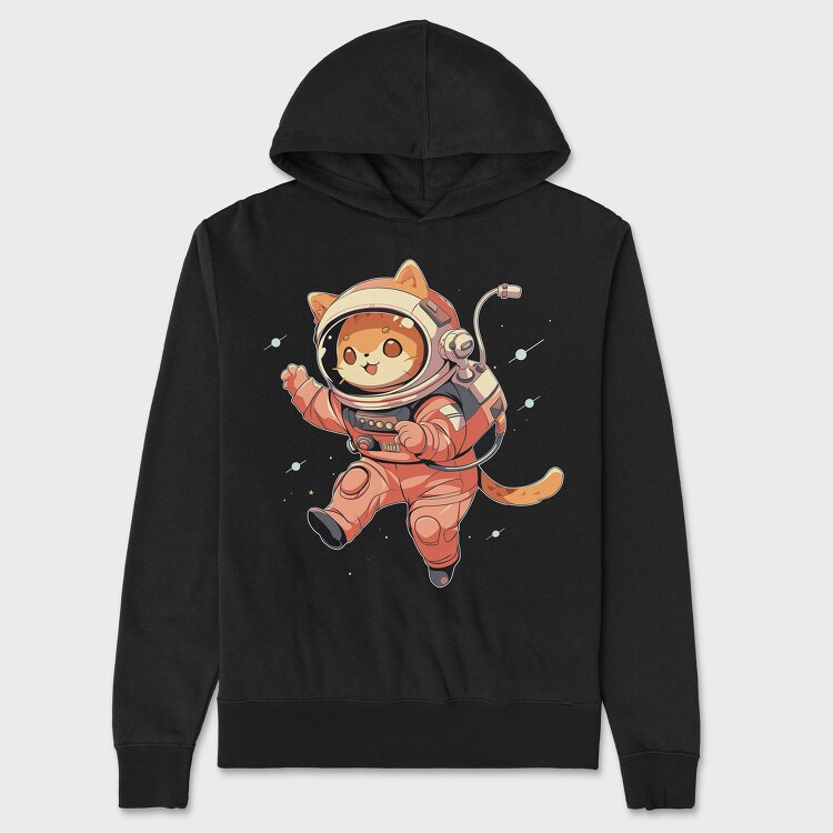 Hanorac Barbati (Unisex), Cute Cat in Space