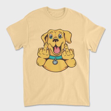 Tricou Barbati (Unisex), Middle Finger Labrador