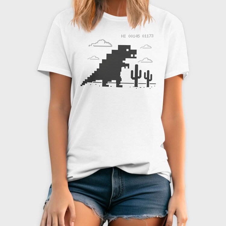 Dinosaur Game, Tricou Barbati (Unisex)