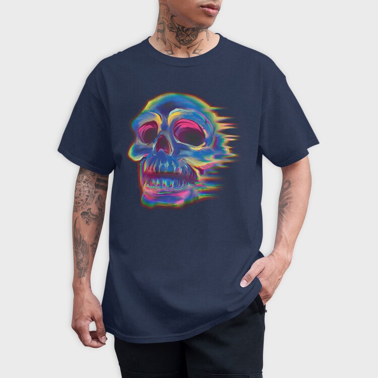 Skull Effect Colorful, Tricou Barbati (Unisex)