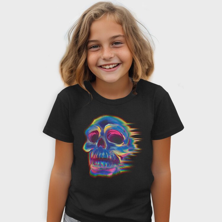 Skull Effect Colorful, Tricou Copii