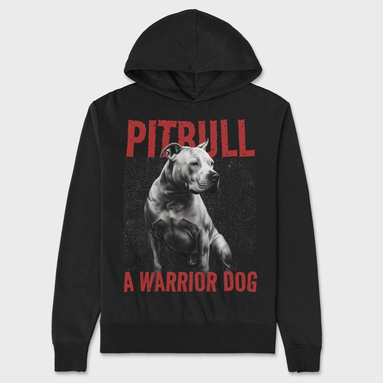 Hanorac Barbati (Unisex), Pitbull Warrior Dog