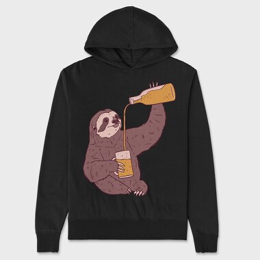 Sloth Beer, Hanorac Oversize Barbati (Unisex)