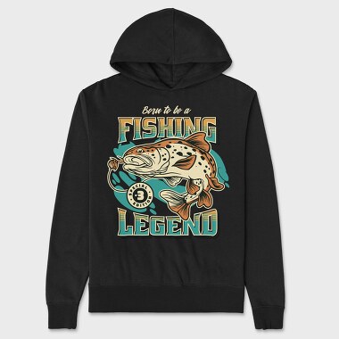 Born to Be a Fishing Legend, Hanorac Oversize Barbati (Unisex)