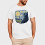 Starry Night Cat, Tricou Barbati (Unisex)