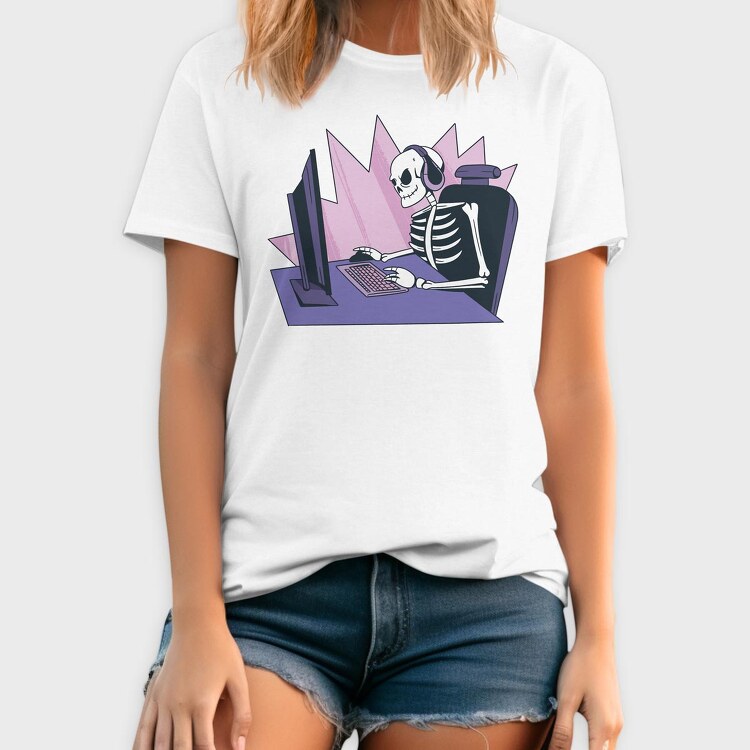 Skeleton Gamer, Tricou Barbati (Unisex)