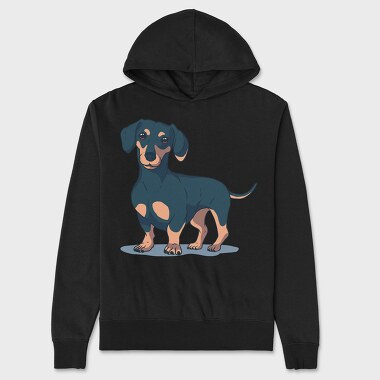 Dachshund, Hanorac Oversize Barbati (Unisex)