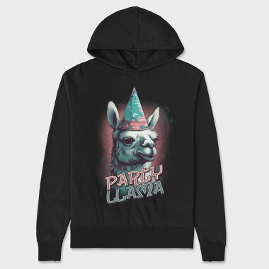 Llama Birthday Party, Hanorac Oversize Barbati (Unisex)