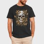 Skull Gold Leaves, Tricou Barbati (Unisex)