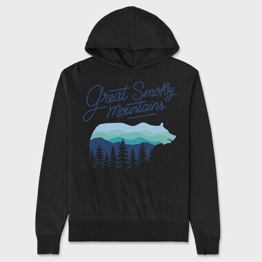 Great Smoky Mountains Bear, Hanorac Oversize Barbati (Unisex)