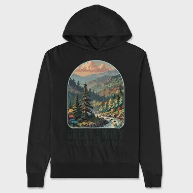 Great Smoky Mountains, Hanorac Oversize Barbati (Unisex)