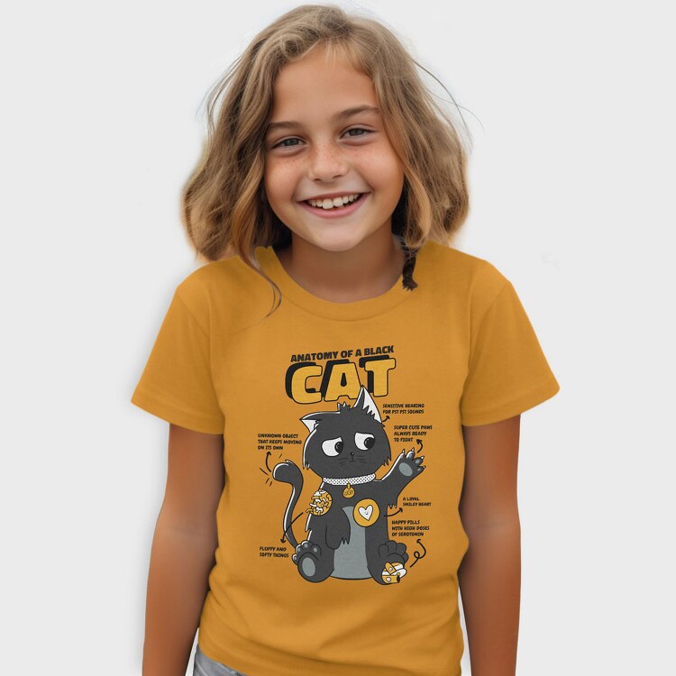 Black Cat Anatomy, Tricou Copii