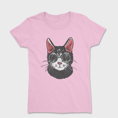 Sunglasses Cat, Tricou Femei