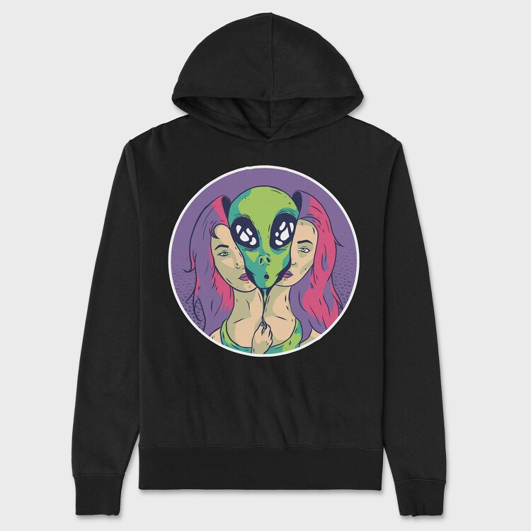 Alien Girl, Hanorac Oversize Barbati (Unisex)