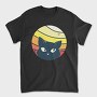Black Cat Sunset Retro, Tricou Barbati (Unisex)