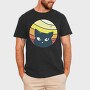 Black Cat Sunset Retro, Tricou Barbati (Unisex)