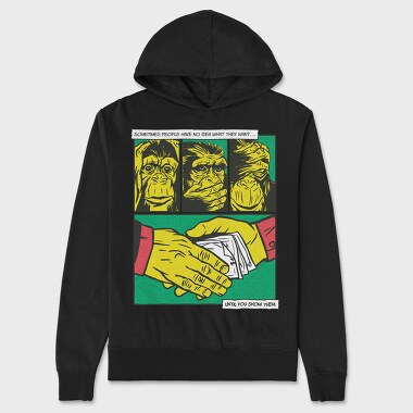 Monkey Money Comics, Hanorac Oversize Barbati (Unisex)