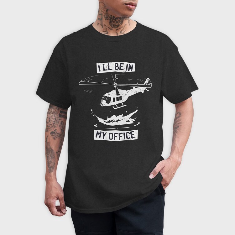 Helicopter Office, Tricou Barbati (Unisex)