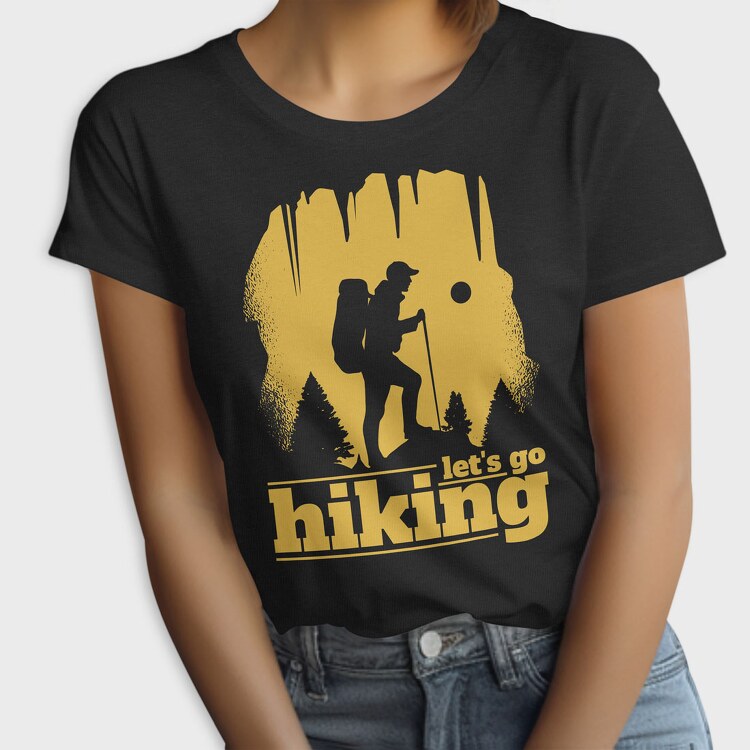 Lets Go Hiking Yellow, Tricou Femei