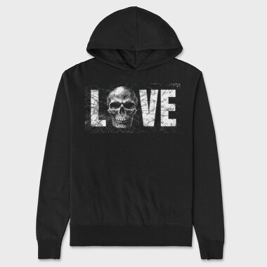 Love Skull, Hanorac Oversize Barbati (Unisex)