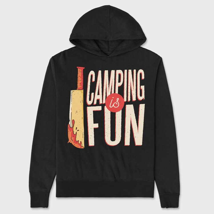 Camping Is Fun, Hanorac Oversize Barbati (Unisex)