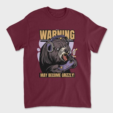 Tricou Barbati (Unisex), Gaming Bear Angry